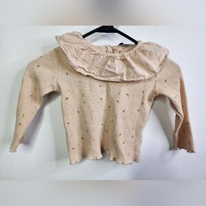 FLORAL GIRLS SOFT 100% COTTON LONG SLEEVE TOP SIZE: 2/3 YEARS